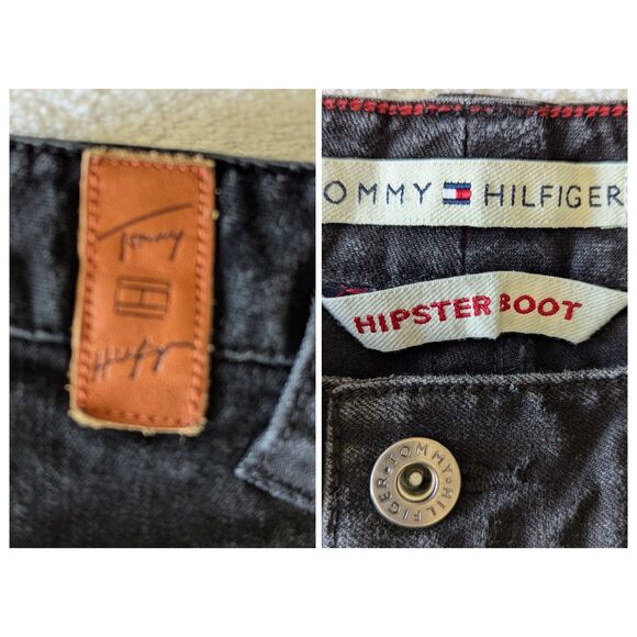 Tommy Hilfiger Hipster Boot Black Jeans   Sz 12 - Picture 5 of 11